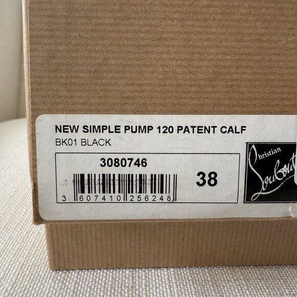 Christian Louboutin New Simple 120 Black Patent Leather Heels - Picture 15 of 15